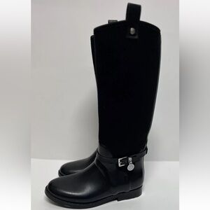 Women's Boots Michael Kors CHARM STRETCH RAINBOOT Rubber/Neoprene Black Sz 6